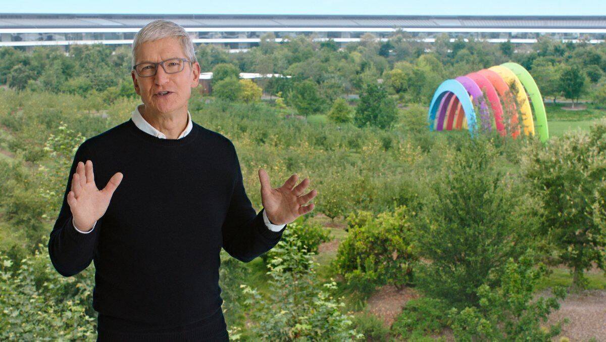 Digitaler Tim Cook: Er wird das iPhone-13-Event wohl wieder virtuell aus dem Apple Park moderieren. 