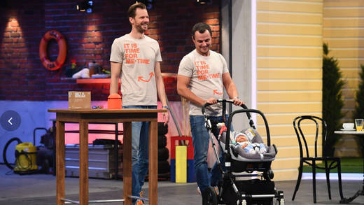 Christopher Pavel und Dominik Matyka (r.) in der Pro-Sieben-Show "Das Ding des Jahres".