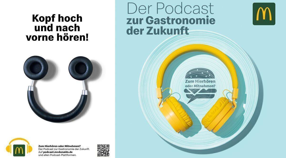 Anzeigenmotiv und Logo zum neuen Podcast.