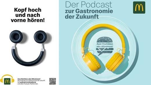 Anzeigenmotiv und Logo zum neuen Podcast.