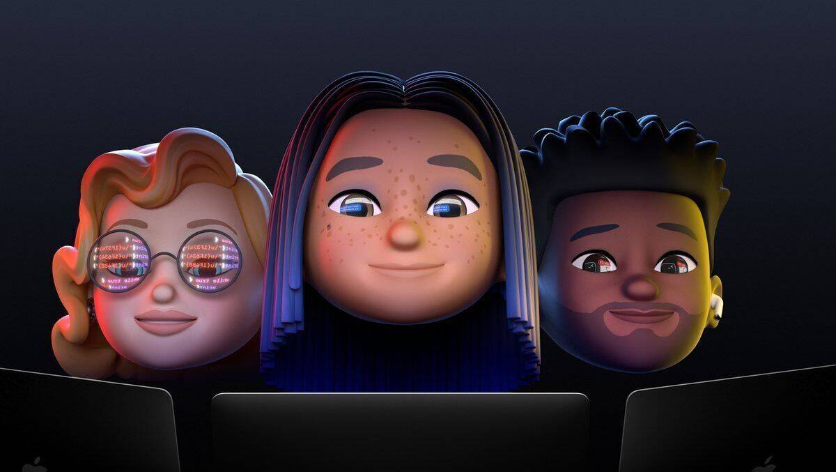 Mit knallbunten Memojis trommelt Apple für die am Montag beginnende Entwicklerkonferenz.