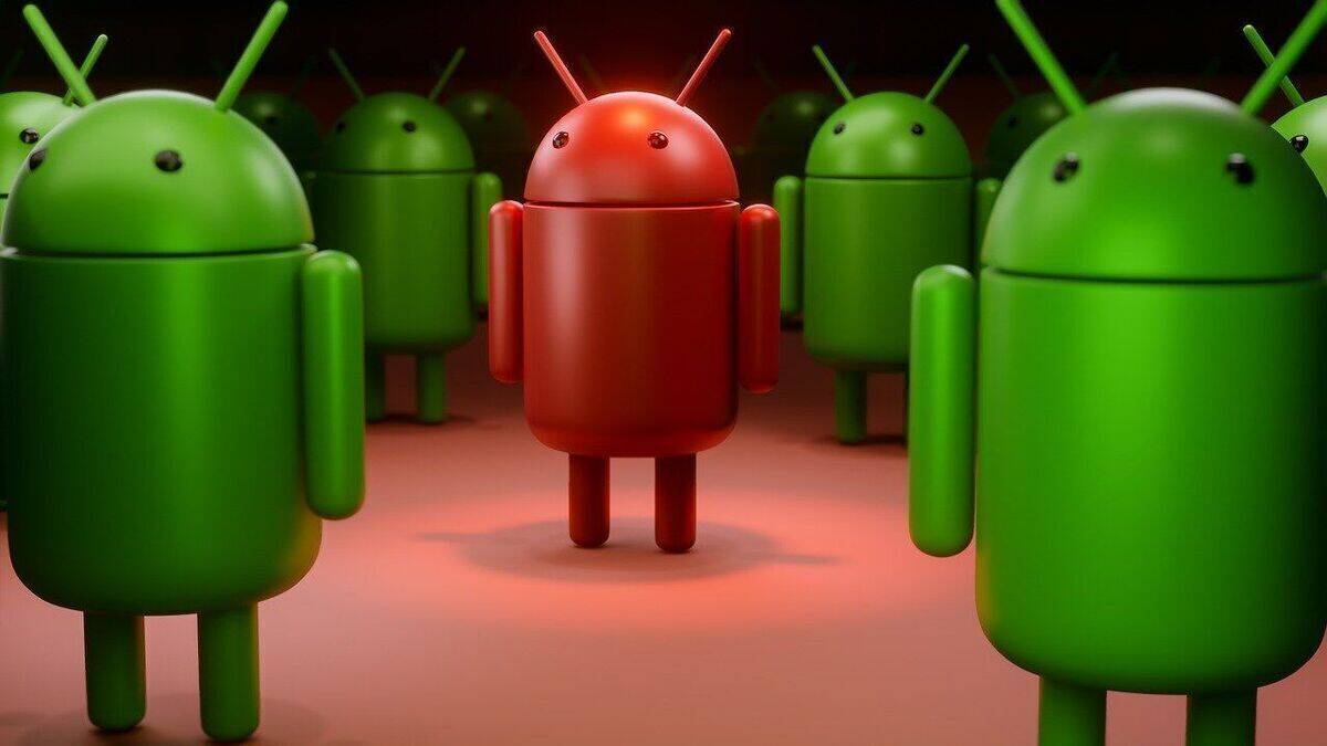 Rotes Schaf in grüner Android-Landschaft: Malware für 10 Millionen Geräte.