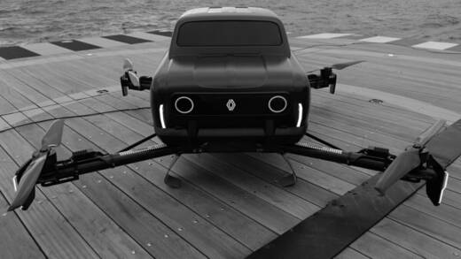 Himmlisch: Der neue Renault 4L - halb Flugzeug, halb Auto.