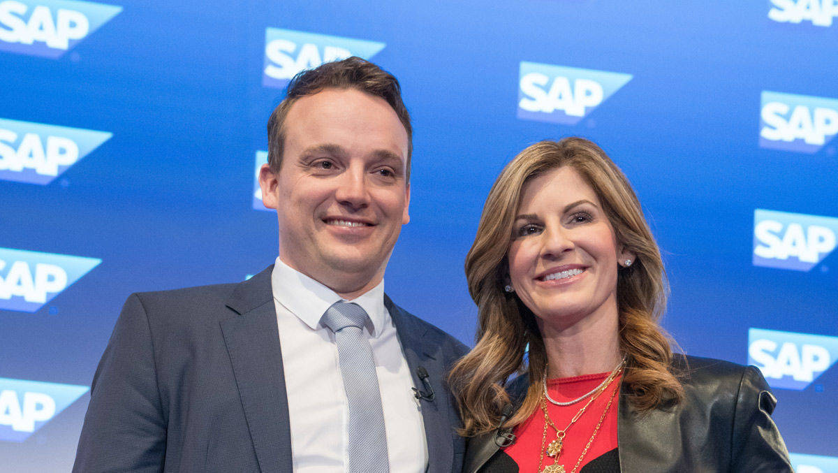 Erstmals präsentieren Christian Klein und Jennifer Morgan die Jahresergebnisse von SAP. 