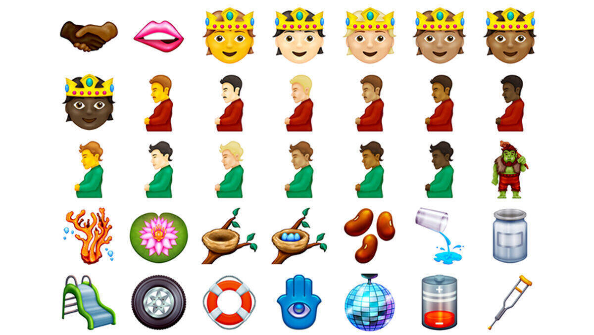 Bohnen, Korallen und schwangere Männer – das sind die neuen Emojis.