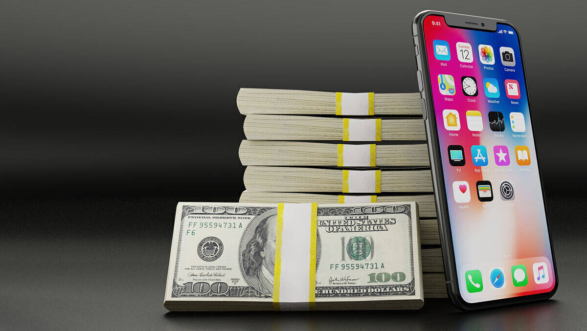 Gelddruckmaschine iPhone: Bei Apple stapeln sich die Dollars.