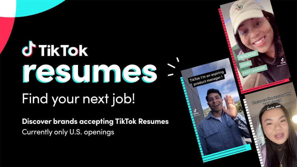 TikTok startet "TikTok Resumes"