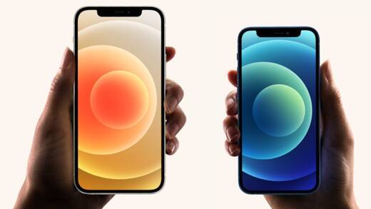 Das iPhone 12 (l.) sichert sich Platz 1. Das Mini landet nur auf Platz 8.