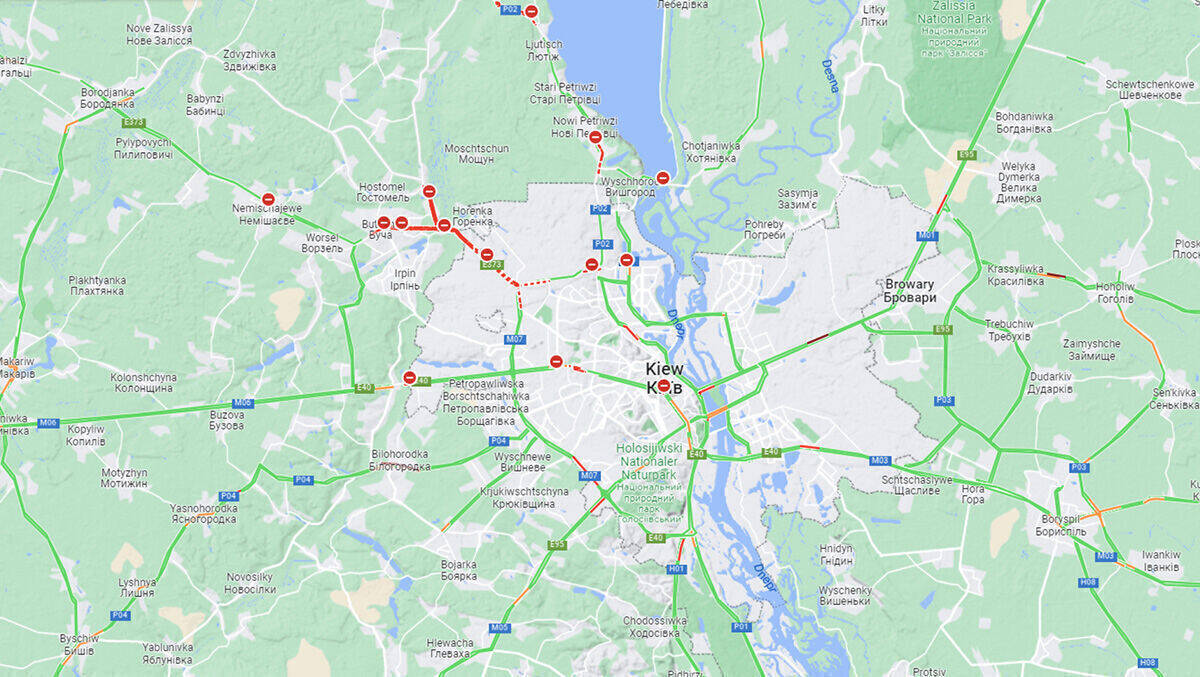 Putins Ukraine-Überfall – Google Maps liefert exakte Einblicke.