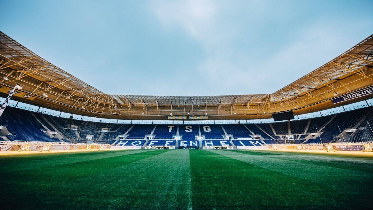 Auch hier bleiben die Ränge derzeit leer: Die PreZero-Arena der TSG Hoffenheim.