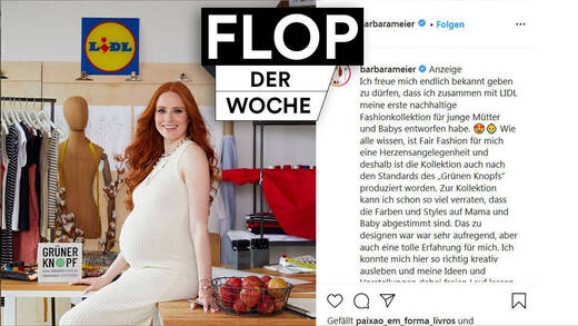 Barbara Meier lässt sich vor den Umweltschutz-Karren von Lidl spannen.