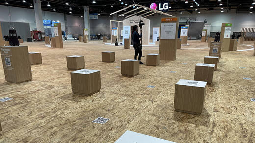 QR-Codes bei LG. Hierüber sollen Augmented Reality-Welten aufgerufen werden.