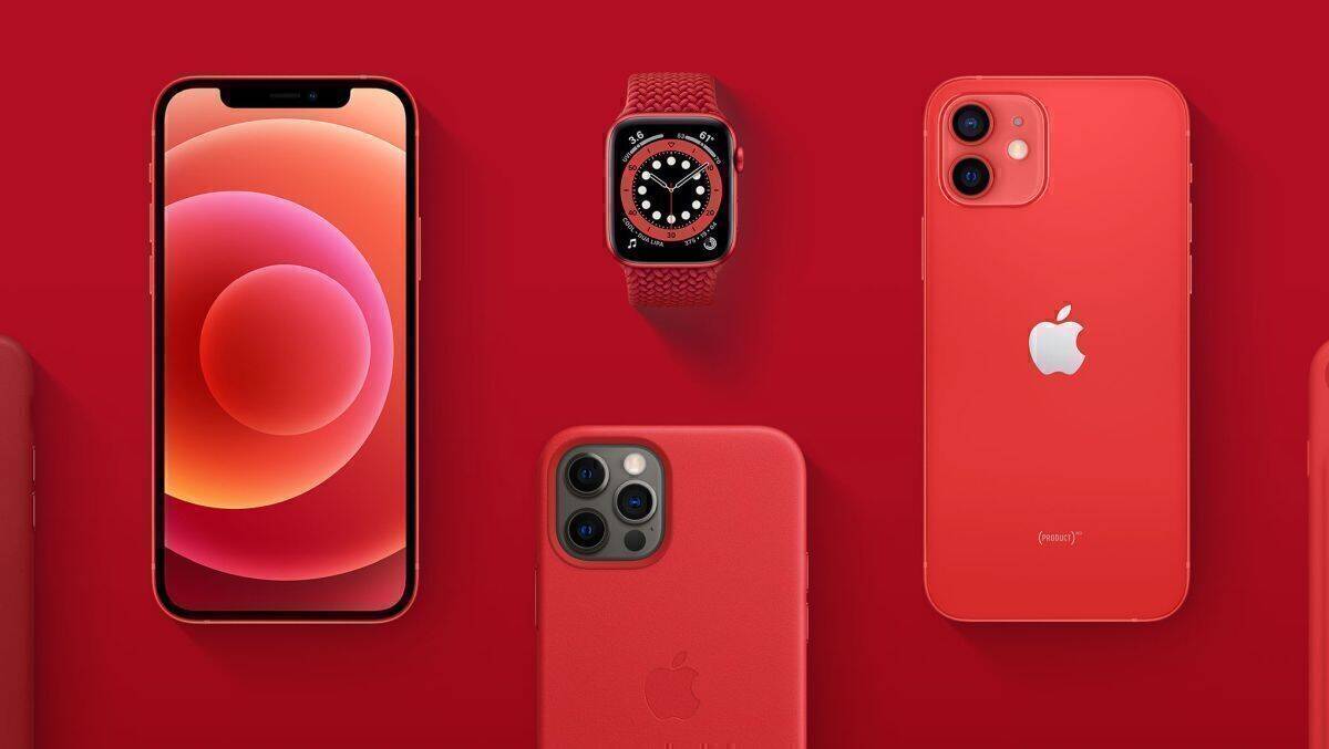 Zahlreiche Neueinführungen: Die Apple Watch und iPhone 12 gibt es neuerdings in der knalligen ProductRED-Edition.