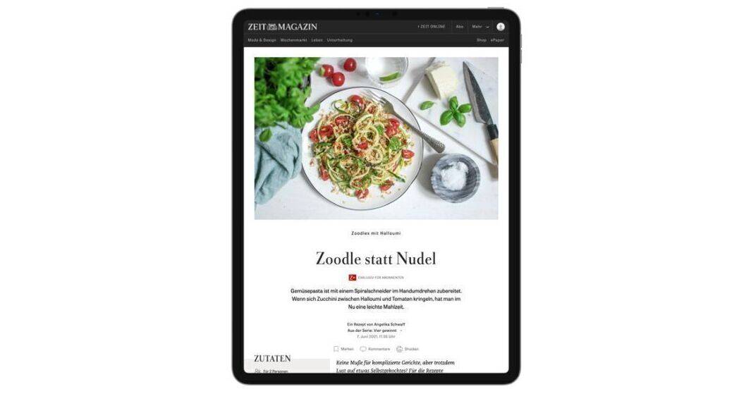 Die Digitalversion der Foodrubrik kommt bei den Abonnenten gut an.