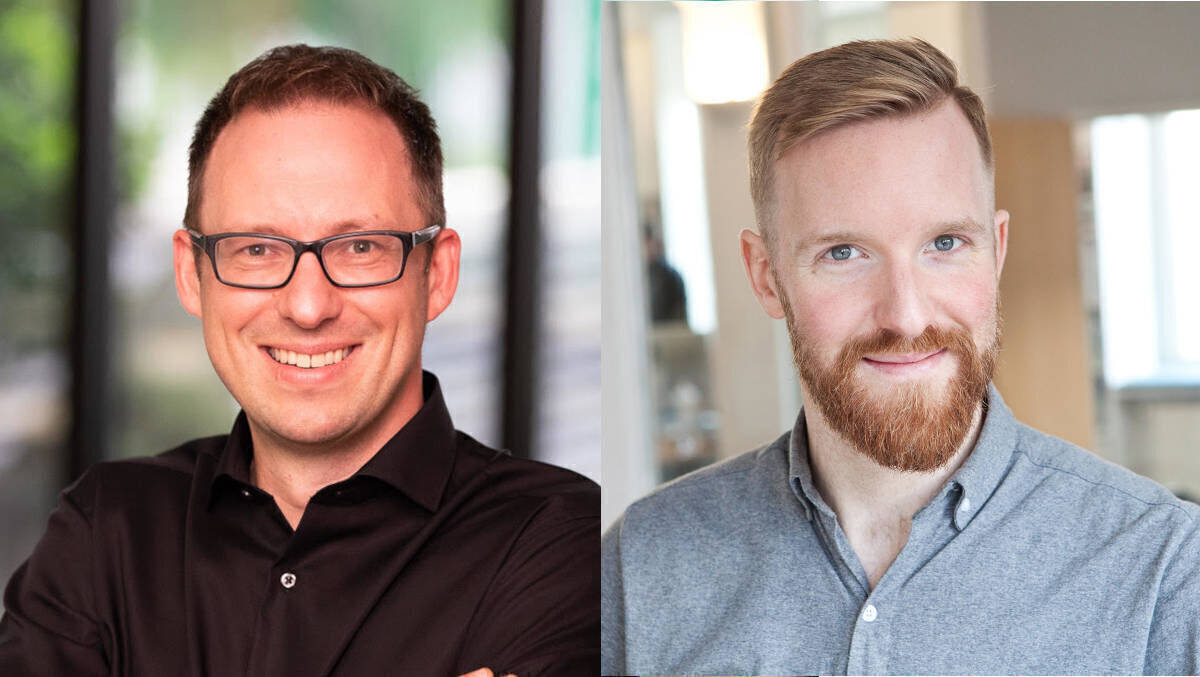 Marketing-Leiter Sebastian Greiner und Christian Wonner von der Agentur Radikant.