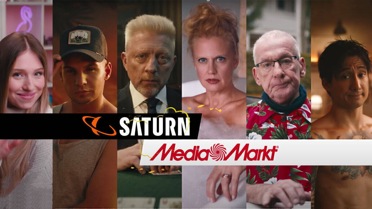 In der Kampagne der Agentur Zum goldenen Hirschen München aus dem Herbst 2019 streiten Media Markt und Saturn darum, wer der Bessere ist.