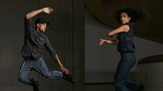 In "The Rhythm of Denim" kommunizieren die beiden Tanz-Superstars nur über ihre Körperbewegungen.