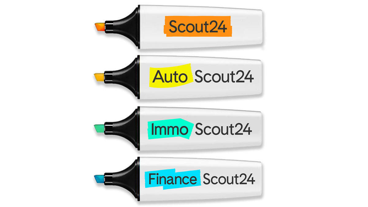 Betroffen von dem Relaunch sind neben der Dachmarke Scout 24 die vertikalen Marken Auto Scout, Immo Scout (ACHTUNG: Nicht mehr Immobilien Scout) und Finance Scout.
