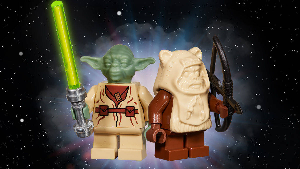 Yoda und die Ewoks aus der Star-Wars-Kollektion gehören zu den ersten Lego-Minifiguen überhaupt, die kürzere Beine haben.