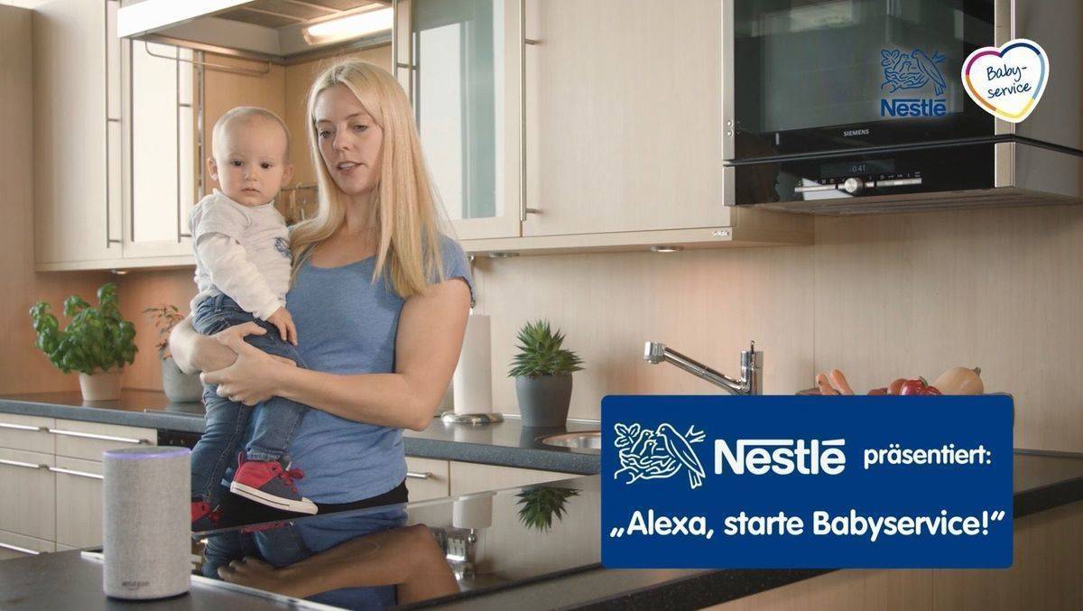 Mit dem neuen Nestlé-Skill hilft Alexa beim Babybrei-Kochen. 