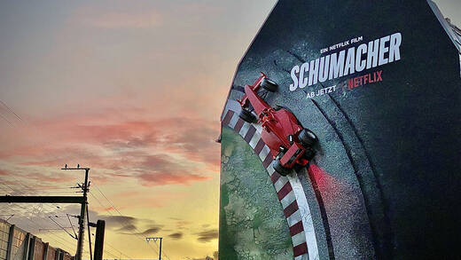 Für die Netflix-Doku "Schumacher" hat sich Heimat active ein Mural einfallen lassen.