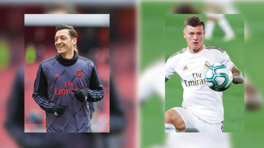 Mesut Özil (l.) und Toni Kroos (r.) spielten zusammen in der deutschen Nationalmannschaft.