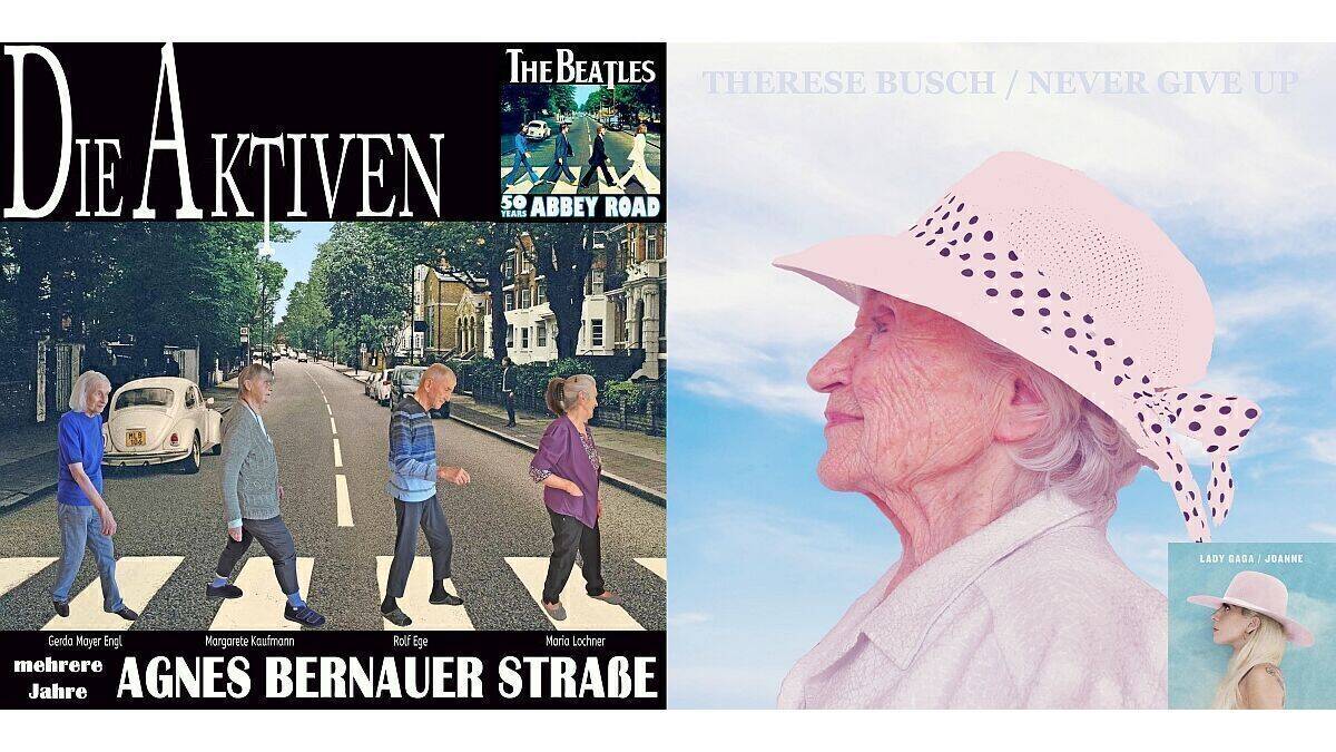 Von Lady Gaga bis zu den Beatles: Münchner Senior:innen haben berühmte Cover nachgestellt.