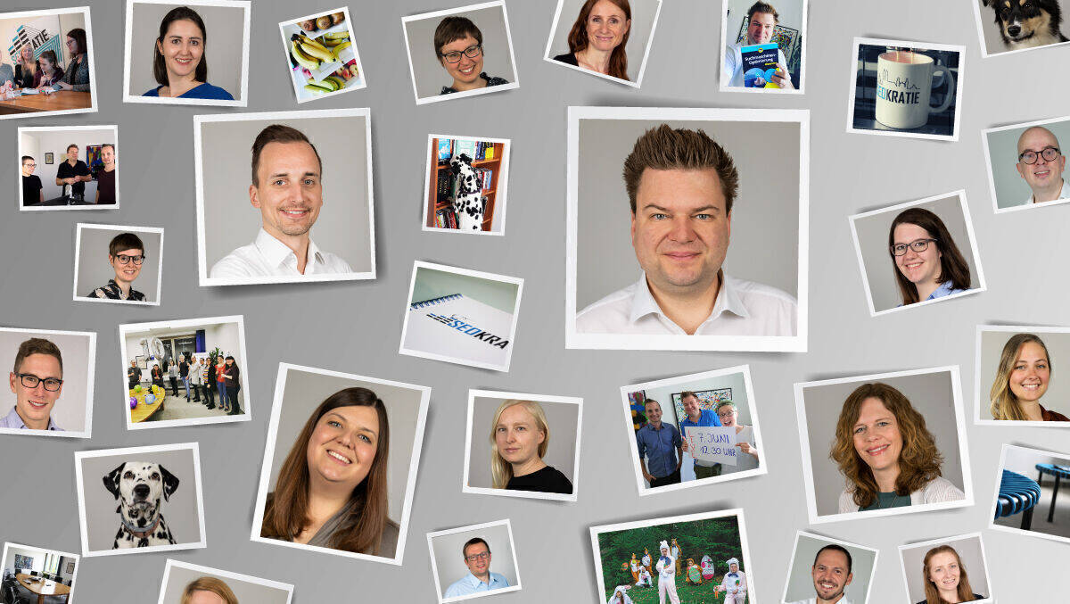 Selbstgebastelt: Die "Seokraten" präsentieren sich in einer Foto-Collage.