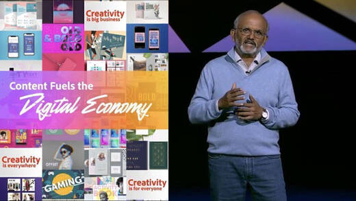 "Kreativität war nie zuvor so wichtig", sagt Adobe-CEO Shantanu Narayen zum Auftakt der Adobe MAX.