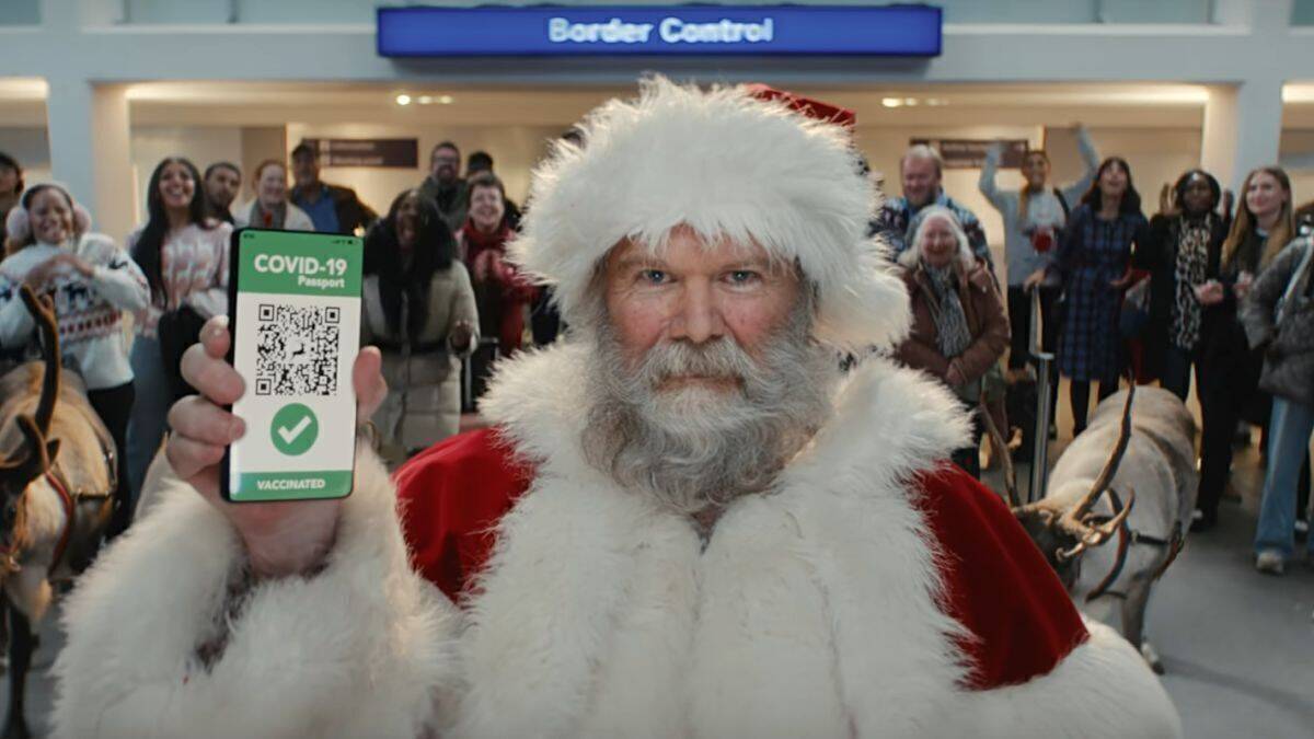 Selbst Santa hat die Covid-App.