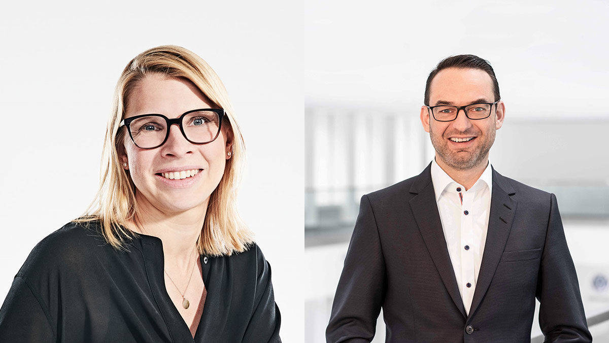Anja Hendel, Managing Director Diconium und Christian Senger, Software-Vorstand bei Volkswagen Pkw