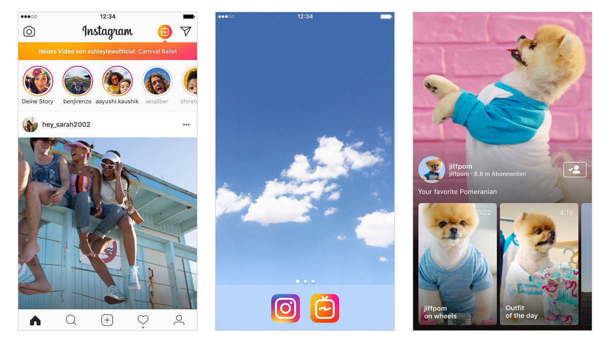 Instagram unterstützt neuerdings 60 Minuten lange Videos - sowohl in der eigenständigen App IGTV, als auch innerhalb der Instagram-Oberfläche.
